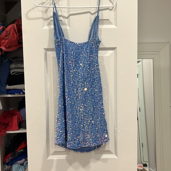 Lucy in the sky blue sequin dress - Picture 2 of 3